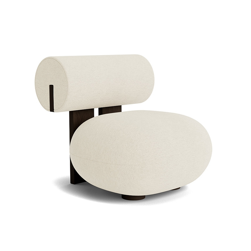 Fauteuil HIPPO Barnum Bouclé 24/ chêne fumé foncé NORR11
