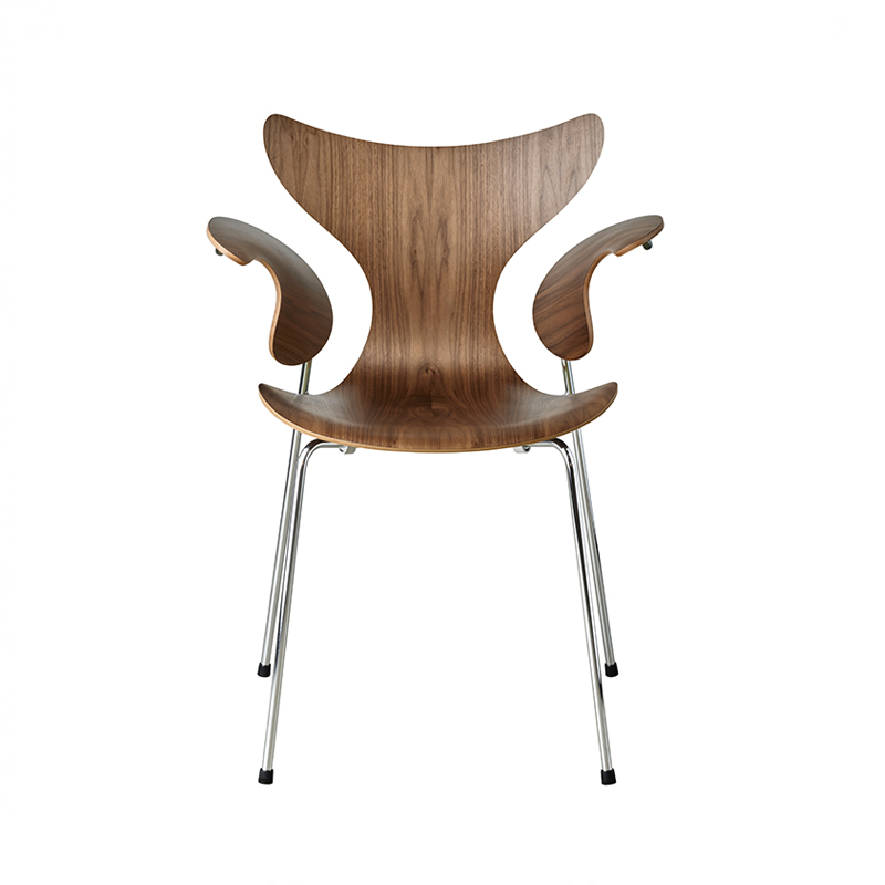 Chaise LILY avec accoudoirs Edition Anniversaire Noyer FRITZ HANSEN