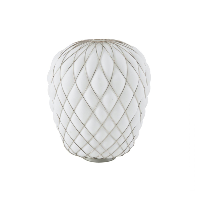 Lampe à poser PINECONE Large Chrome/ blanc FONTANA ARTE