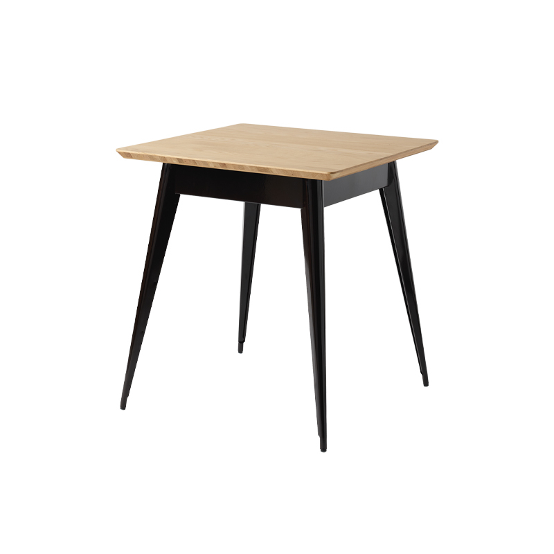 Table Table 55 70x70 plateau chêne Noir TOLIX