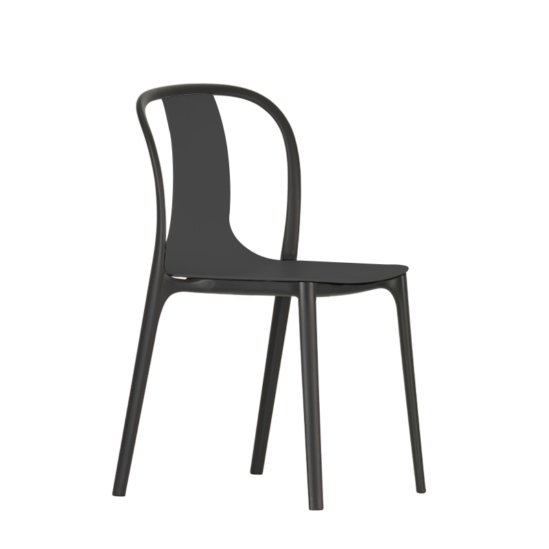 Chaise BELLEVILLE CHAIR plastique Noir VITRA