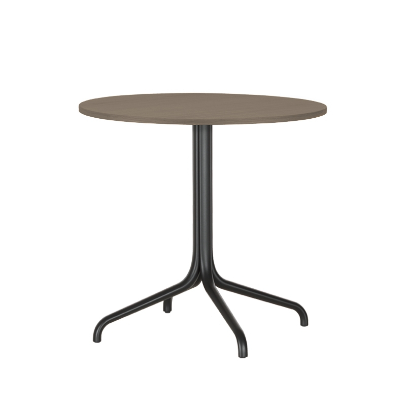 Table BELLEVILLE Ø79 Chêne foncé VITRA