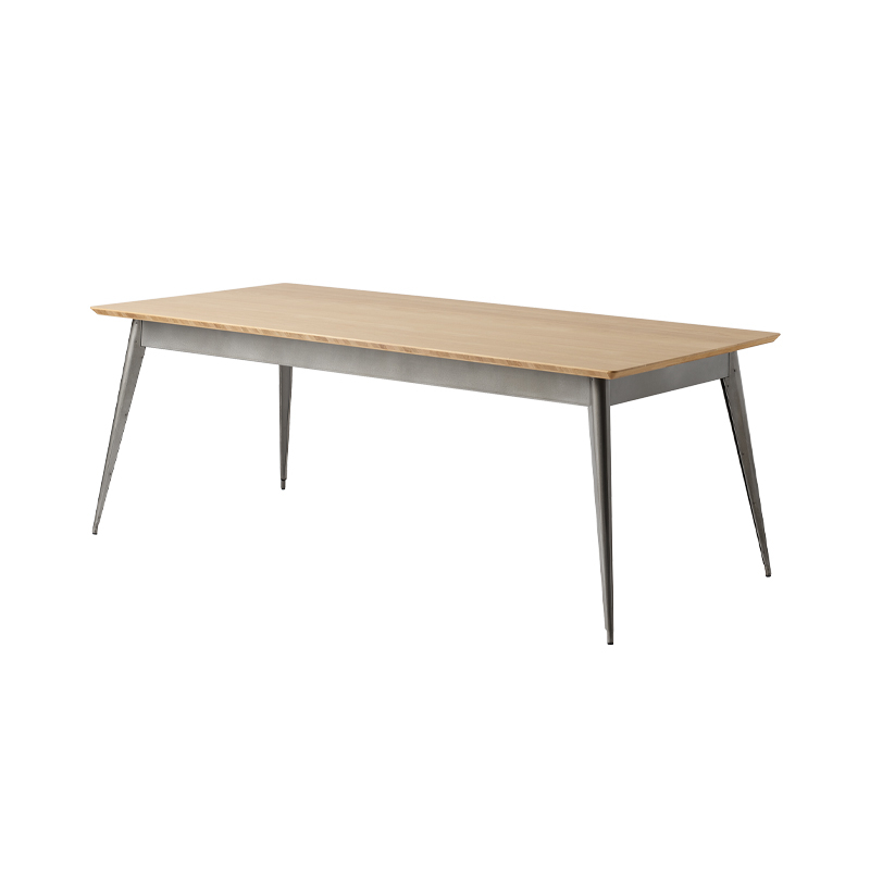 Table Table 55 200x95 plateau chêne Brut verni TOLIX