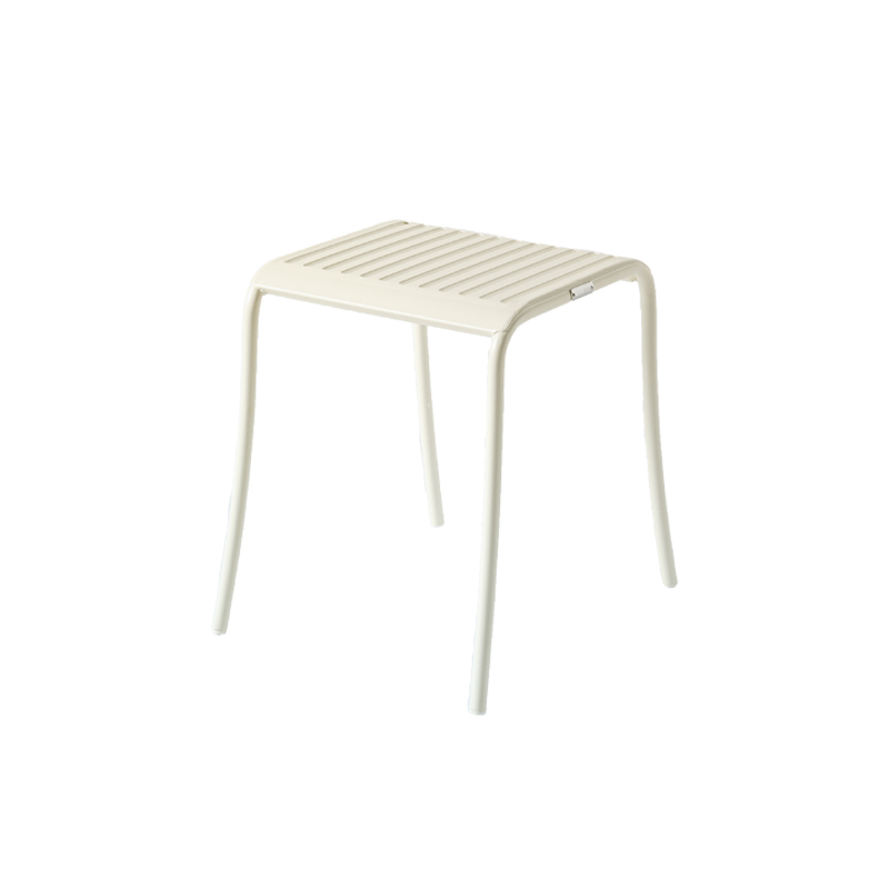 Tabouret extérieur Tabouret PATIO LAMES  Blanc perlé TOLIX