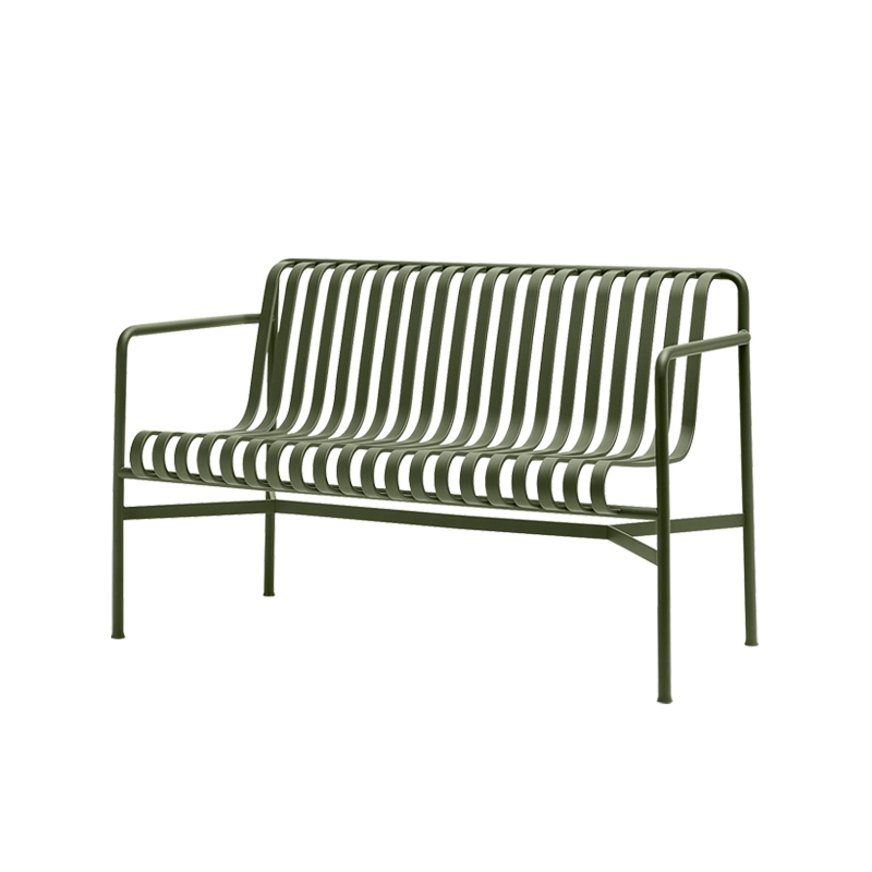 Banc extérieur PALISSADE L128 Vert olive HAY
