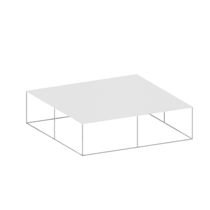 Table basse SLIM IRONY LOW TABLE Blanc demi-opaque ZEUS