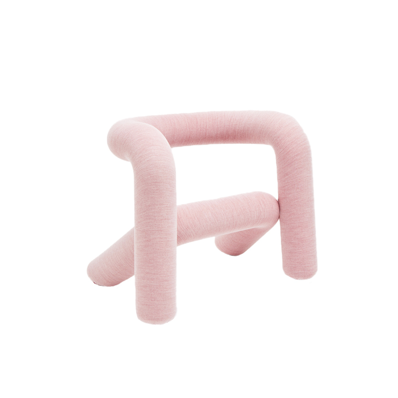 Fauteuil EXTRA BOLD Mélangé écru rouge MOUSTACHE