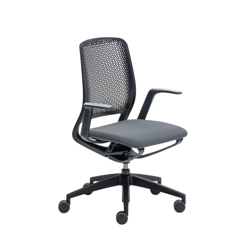 Fauteuil de bureau SE:MOTION assise rembourrée Anthracite 60025/ structure noire SILVERA PRO