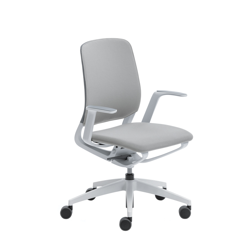 Fauteuil de bureau SE:MOTION assise et dossier rembourrés Gris clair 60011/ structure gris clair SILVERA PRO