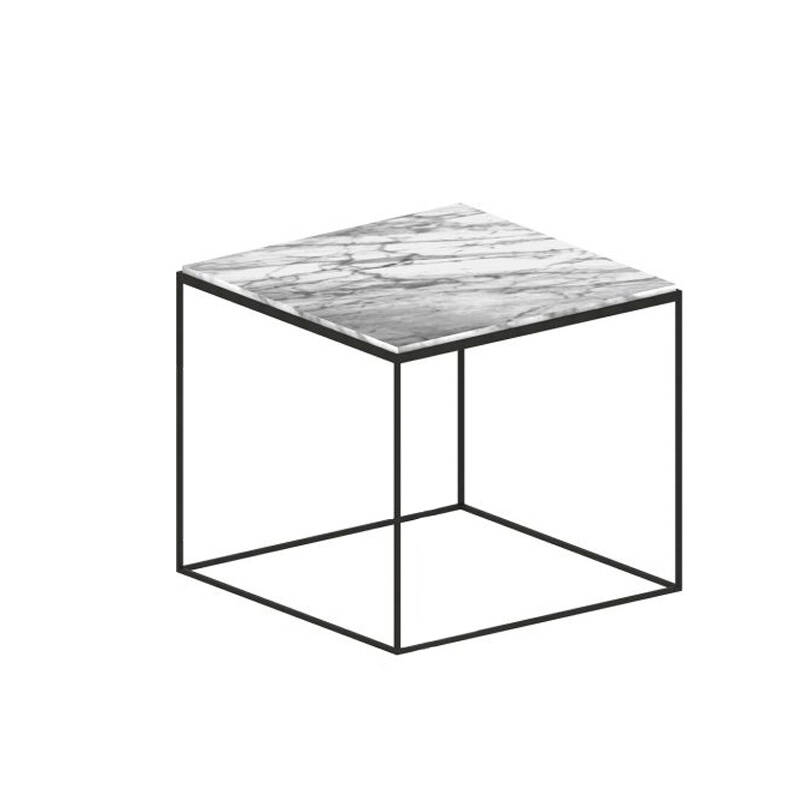 Table basse SLIM MARBLE Marbre Carrara blanc ZEUS