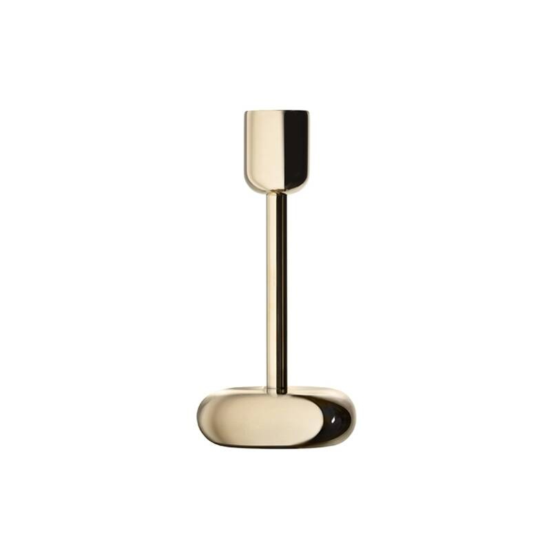 Photophore, bougeoir et bougie Bougeoir NAPPULA H 18 Laiton IITTALA