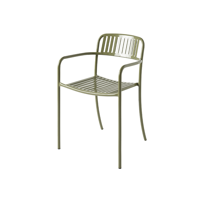 Chaise extérieur Petit fauteuil PATIO LAMES Vert jonc TOLIX