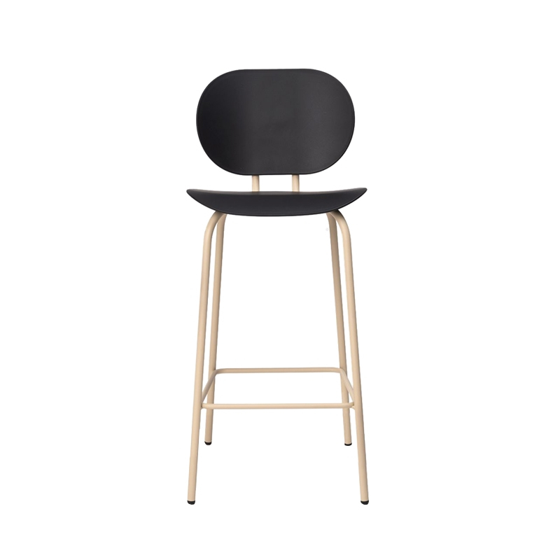 Tabouret haut HARI polypropylène Noir/ époxy lin ONDARRETA