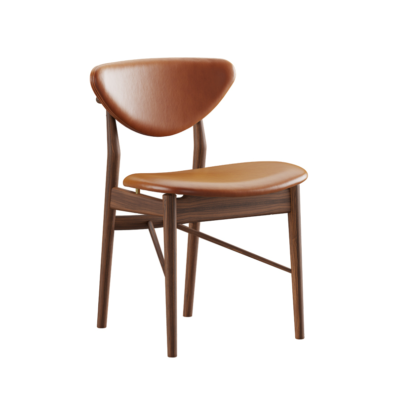 Chaise 108 Cuir Cuir Vegetal walnut HOUSE OF FINN JUHL