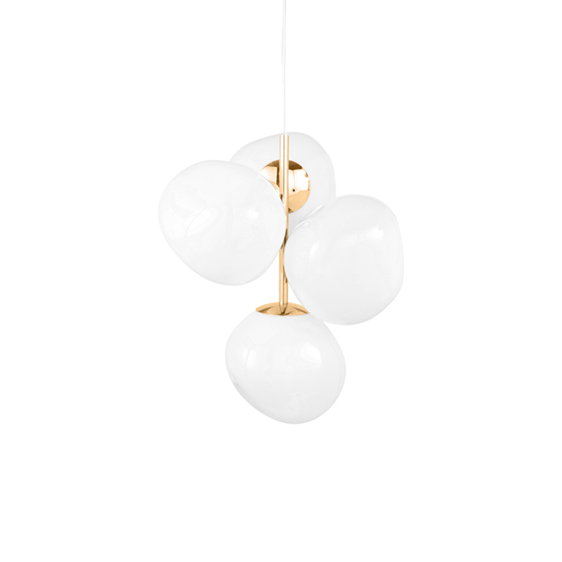 Suspension MELT MINI CHANDELIER Opalin/ Or TOM DIXON
