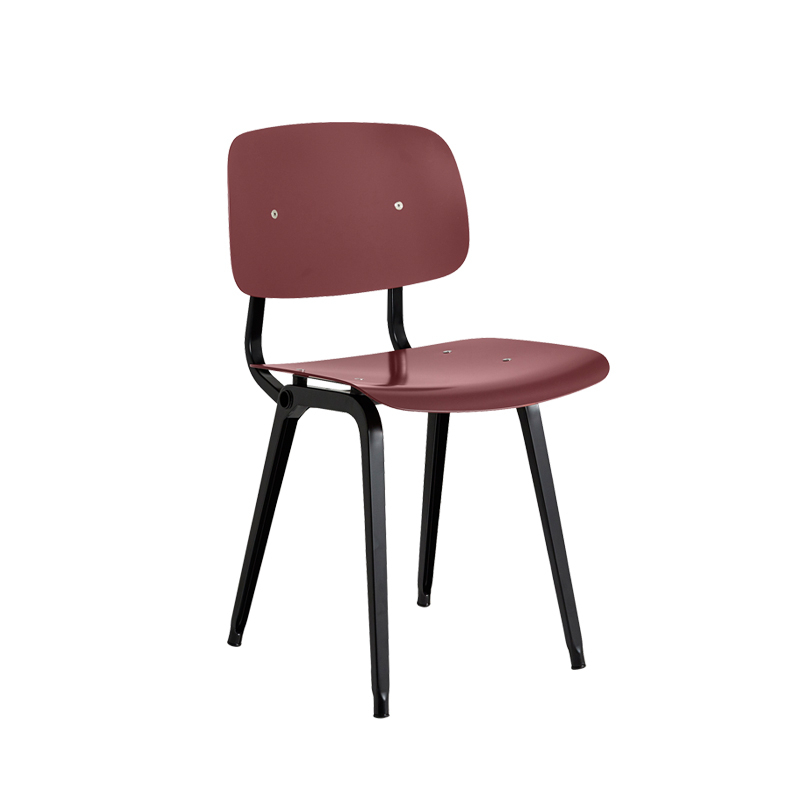 Chaise REVOLT Noir/ rouge prune HAY