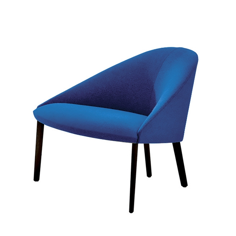 Fauteuil COLINA M pieds bois Bleu 756 ARPER