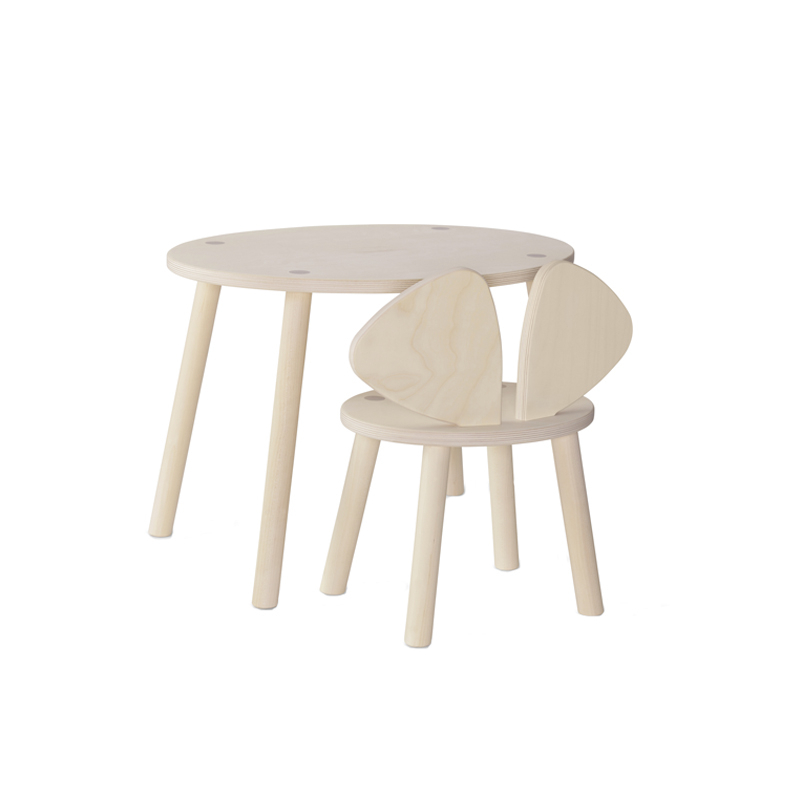 Table enfant Chaise et table MOUSE SET 2 à 5 ans Bouleau NOFRED