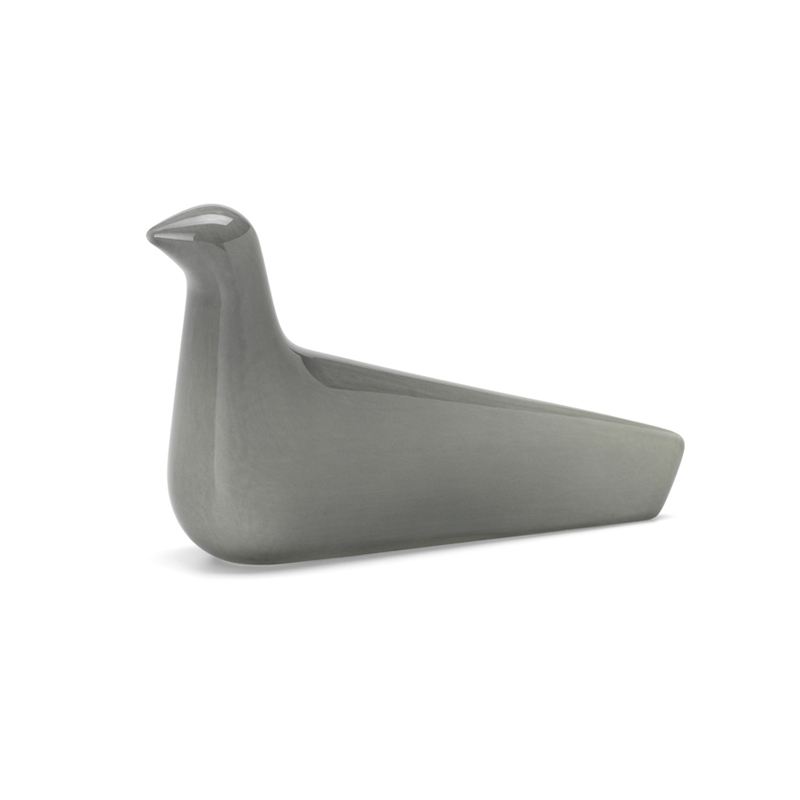 Objet décoratif L'OISEAU Céramique Gris brillant VITRA