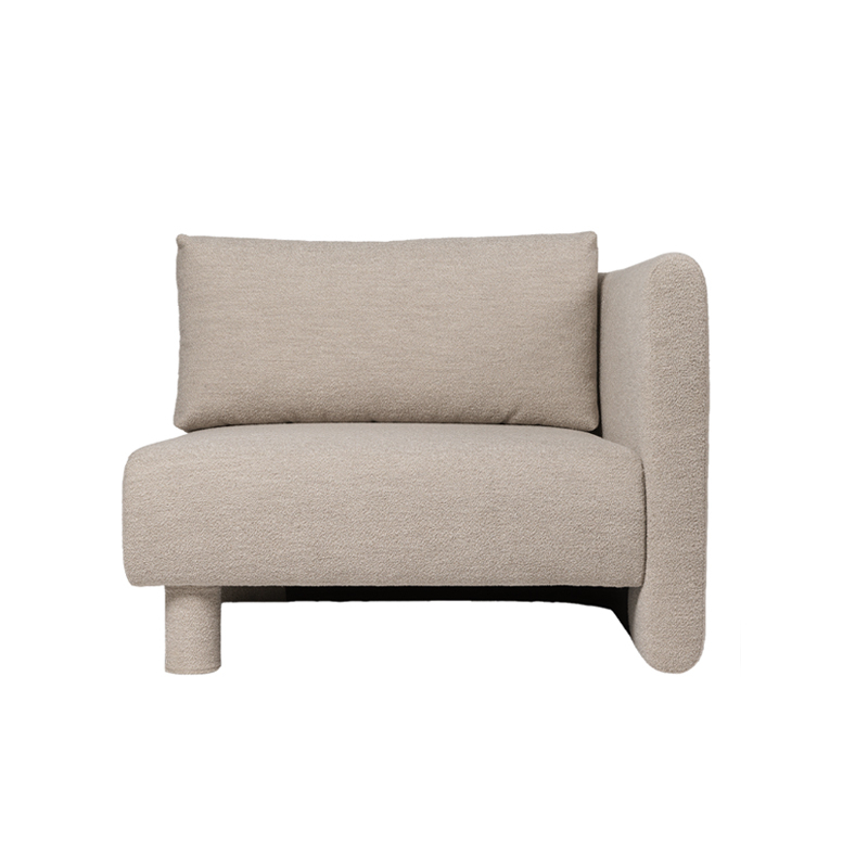 Canapé DASE accoudoir droit Soft Bouclé Naturel FERM LIVING