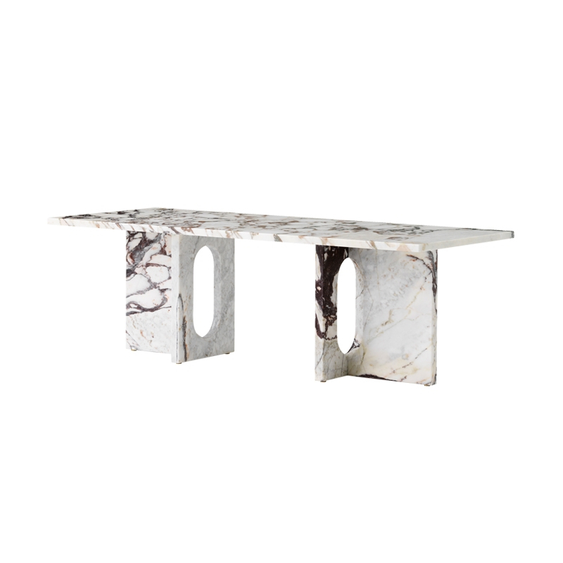 Table basse ANDROGYNE pierre Marbre Calacatta Viola AUDO COPENHAGEN