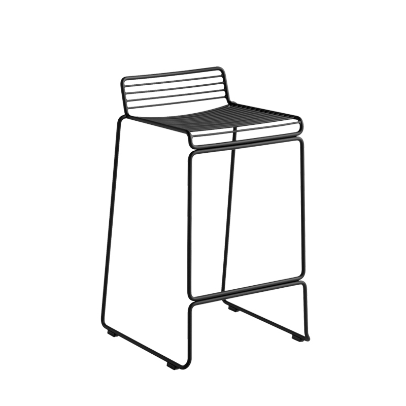Tabouret haut HEE BARSTOOL H 65 Noir HAY
