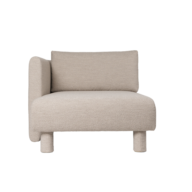 Canapé DASE chaise longue gauche Soft Bouclé Naturel FERM LIVING