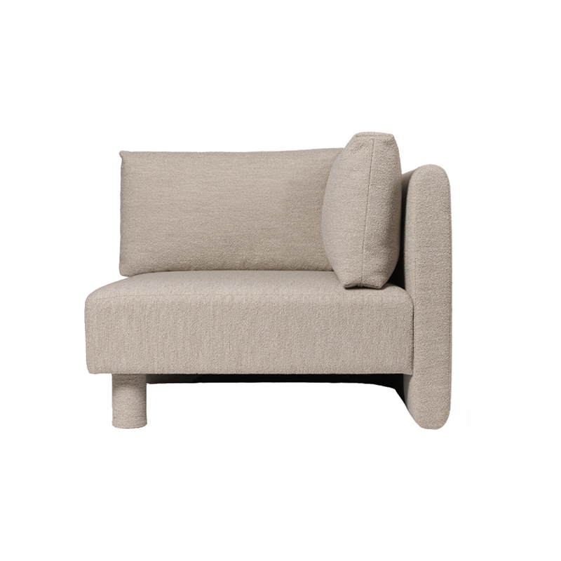 Canapé DASE module d'angle Soft Bouclé Naturel FERM LIVING
