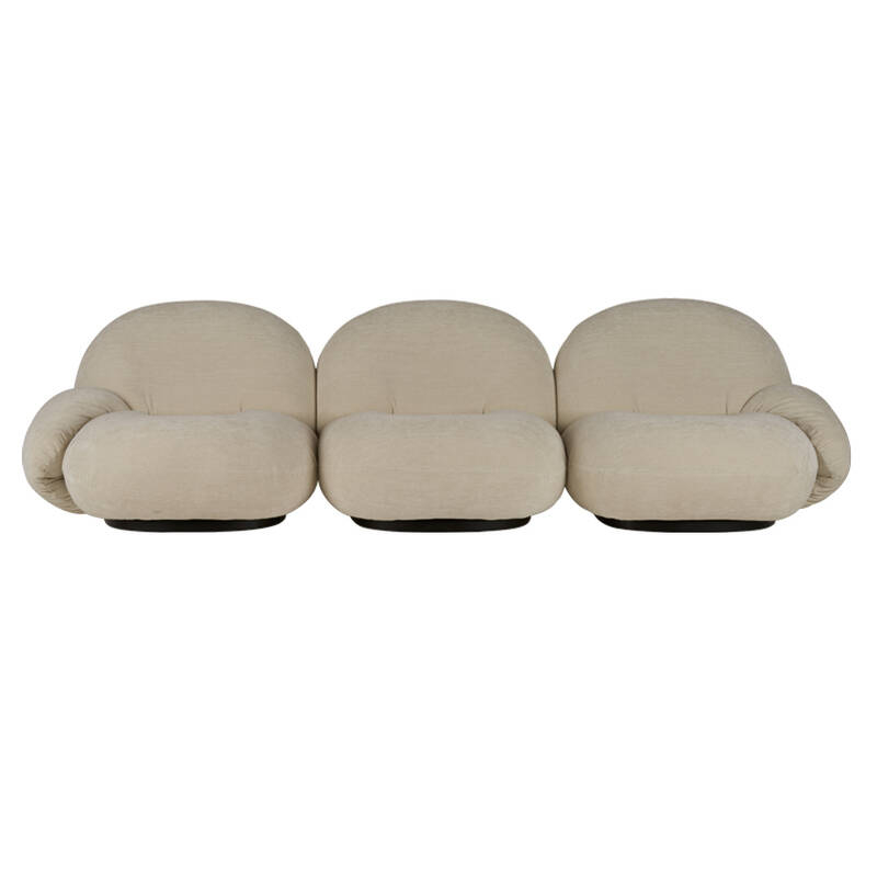 Canapé PACHA 3 places avec accoudoirs Belsuede 007 avorio GUBI