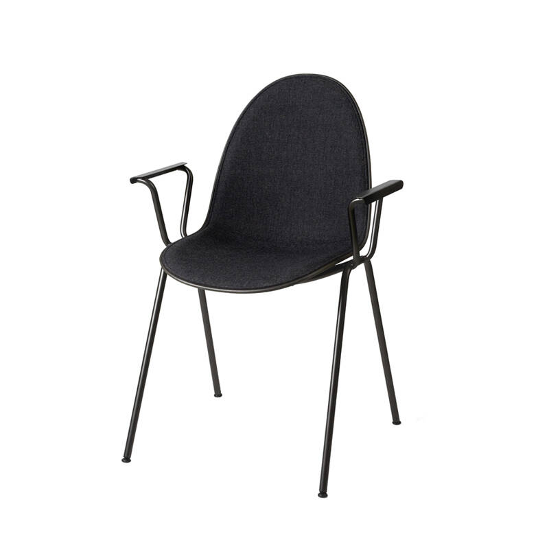 Chaise ETERNITY  avec accoudoirs face avant rembourrée Re-Wool 198 MATER