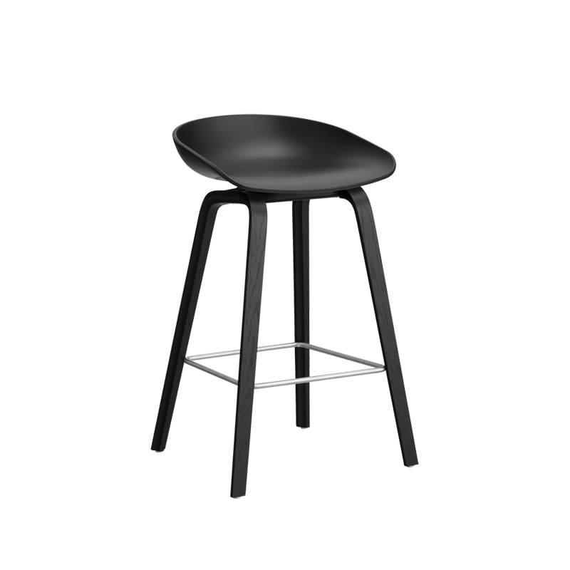 Tabouret haut ABOUT A STOOL AAS 32 H65 Noir HAY