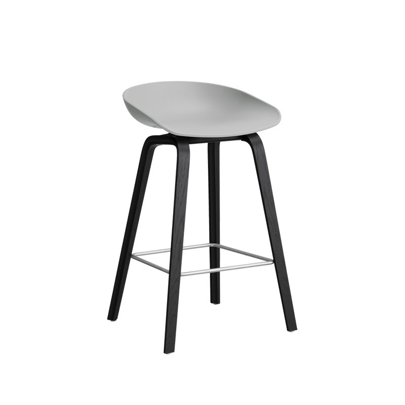 Tabouret haut ABOUT A STOOL AAS 32 H65 Concrete grey HAY