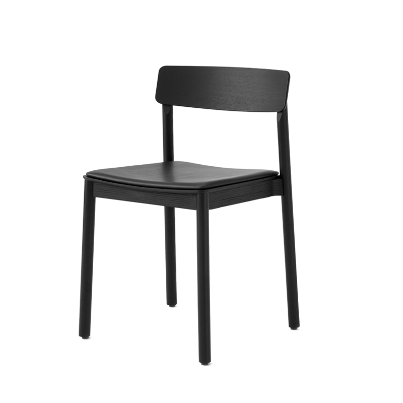Chaise BETTY TK3 Noir/ cuir noir AND TRADITION