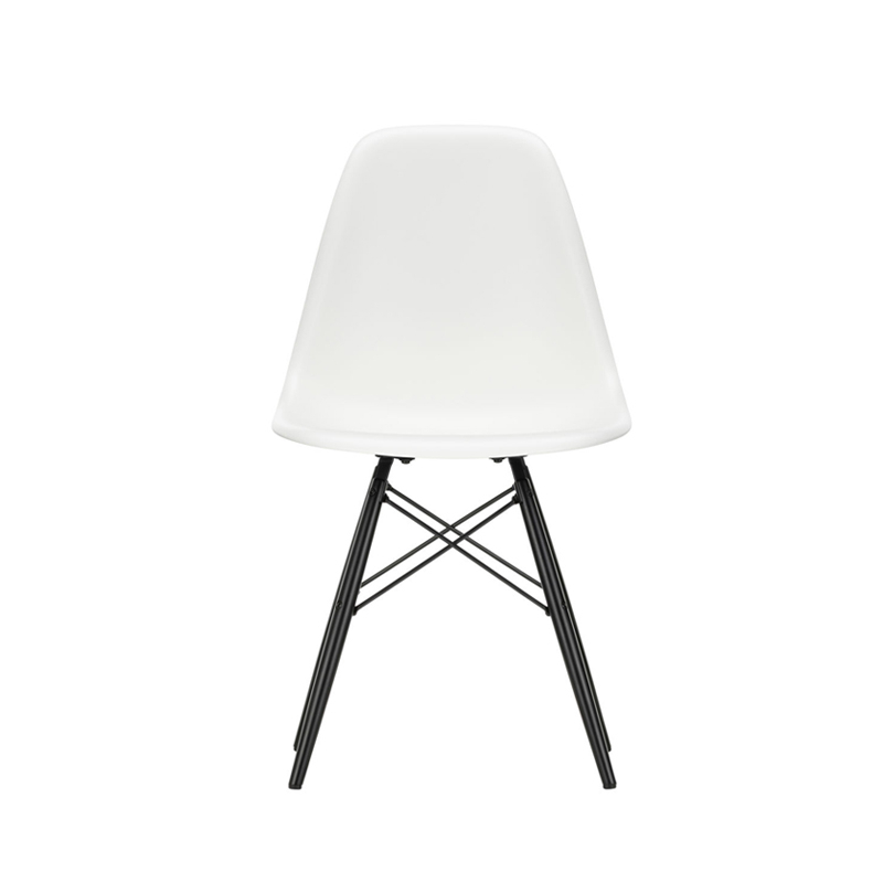 Chaise EAMES PLASTIC CHAIR DSW érable noir Blanc VITRA