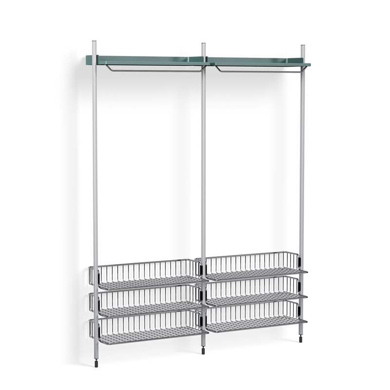 Meuble de rangement PIER SYSTEM 1022 Bleu/ aluminium HAY