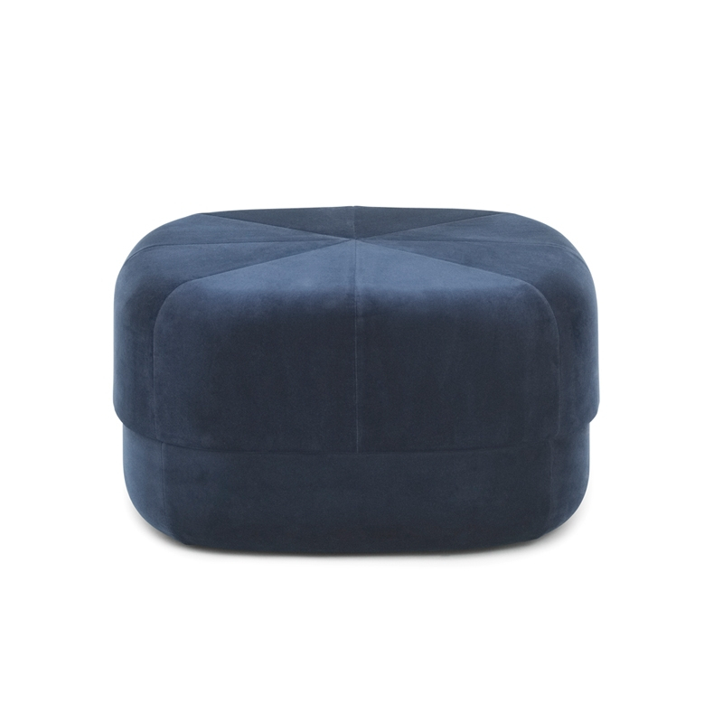 Pouf CIRCUS Large Velours bleu foncé Normann Copenhagen