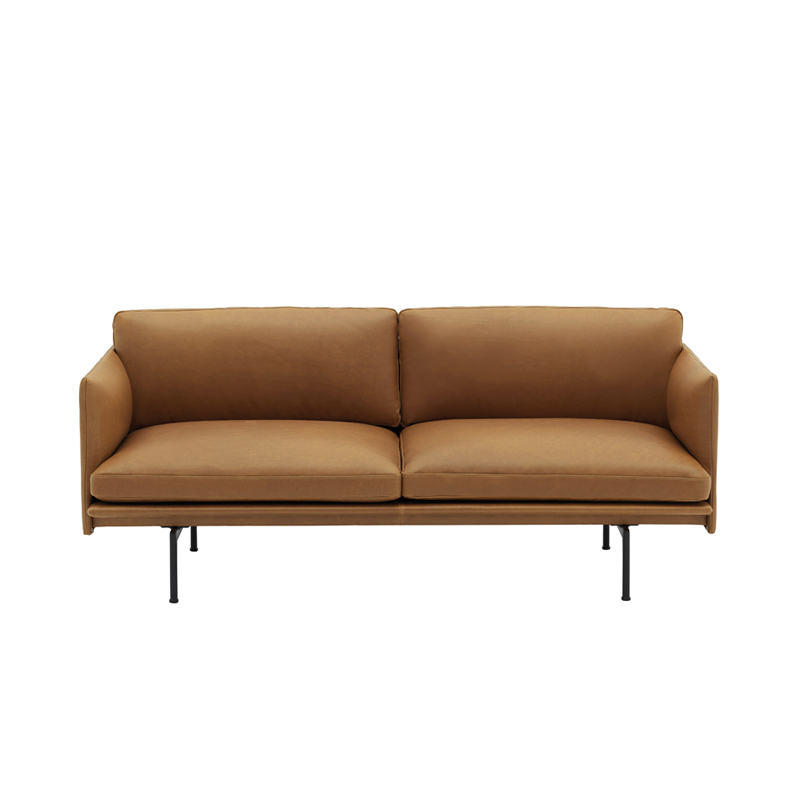 Canapé OUTLINE 2 places Cuir Cognac MUUTO
