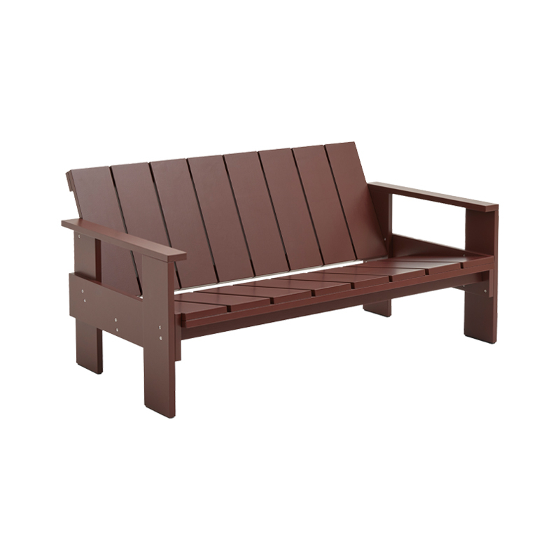 Banc extérieur CRATE LOUNGE Rouge fer HAY