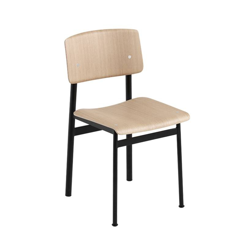 Chaise LOFT CHAIR Noir / chêne MUUTO