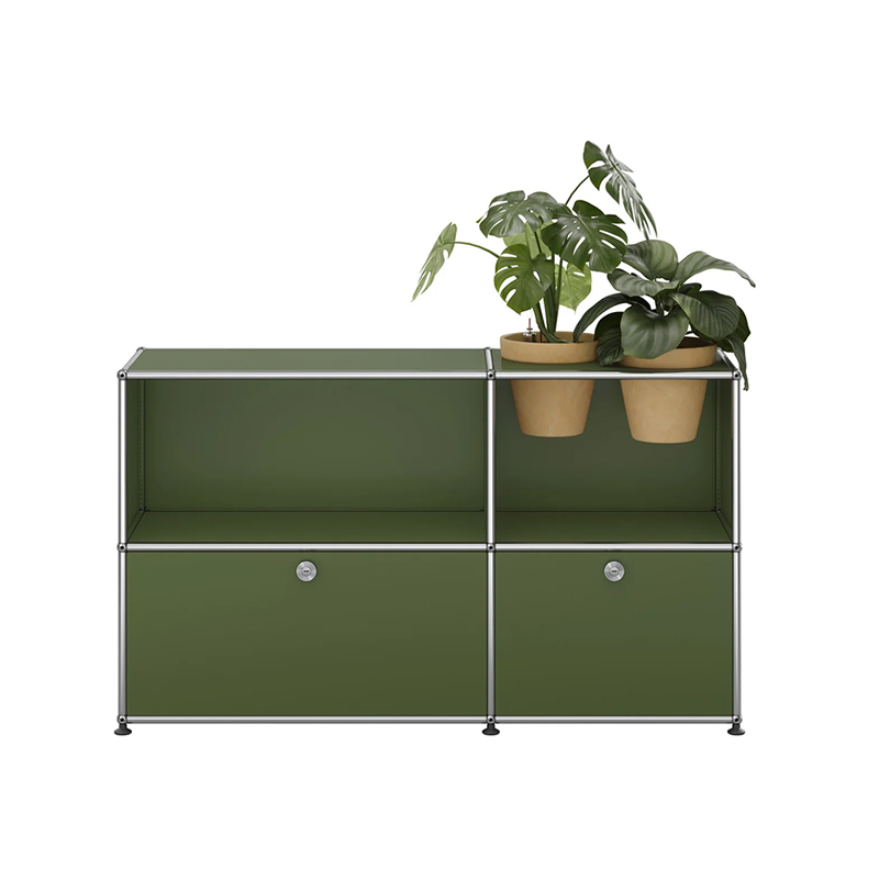 Meuble de rangement USM HALLER M57 Vert olive USM HALLER