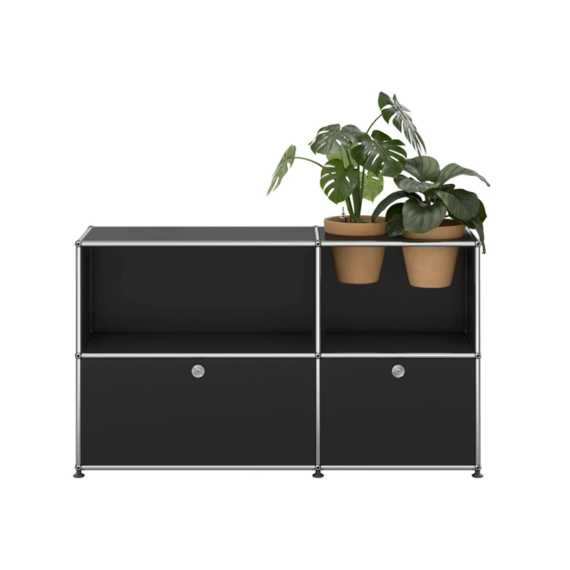Meuble de rangement USM HALLER M57 Noir graphite USM HALLER