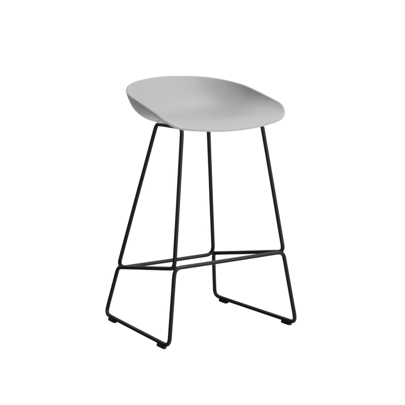 Tabouret haut ABOUT A STOOL AAS 38 H65 Gris béton HAY