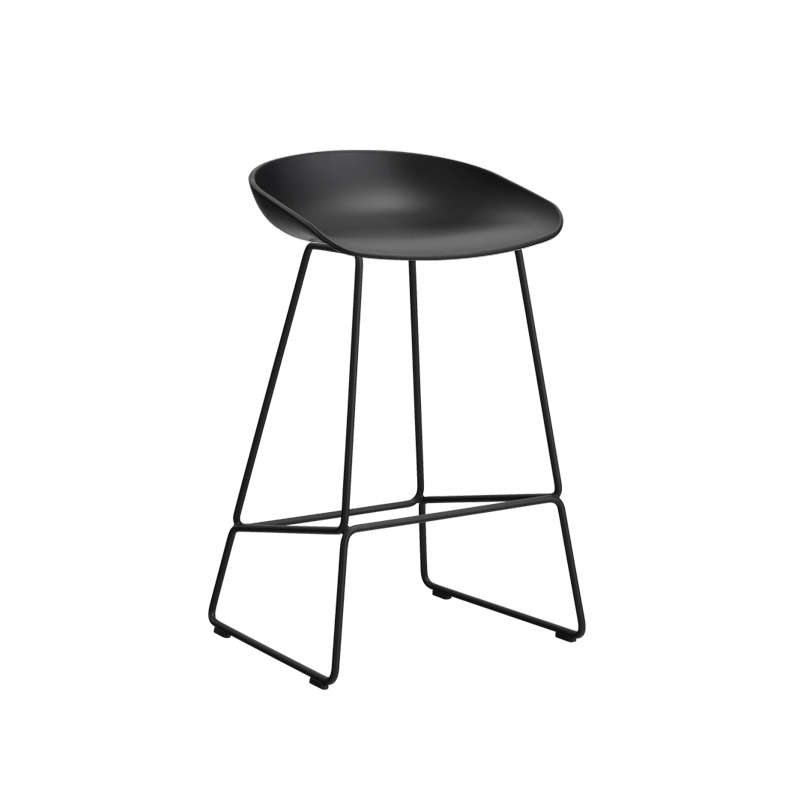 Tabouret haut ABOUT A STOOL AAS 38 H65 Noir HAY