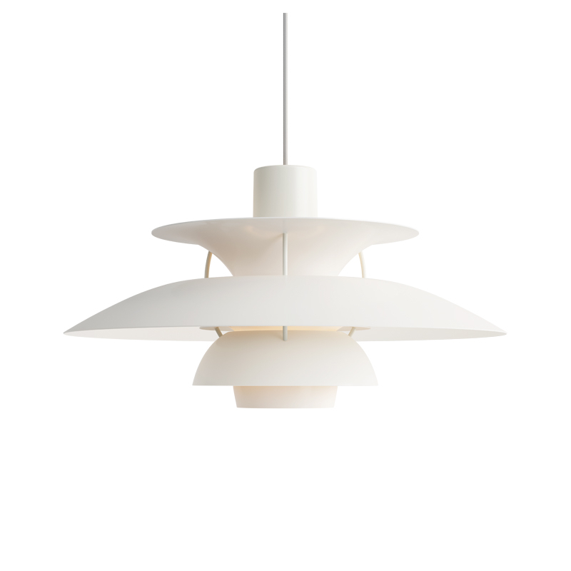 Suspension PH 5 Monochrome blanc LOUIS POULSEN