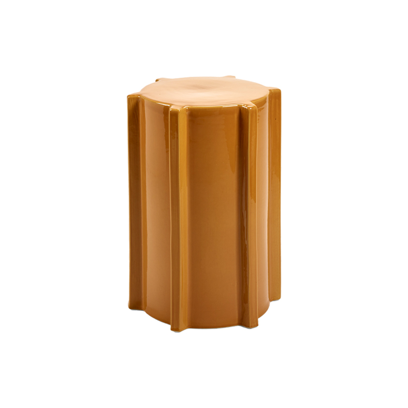 Table d'appoint guéridon PAWN GEOMETRIQUE Jaune SERAX