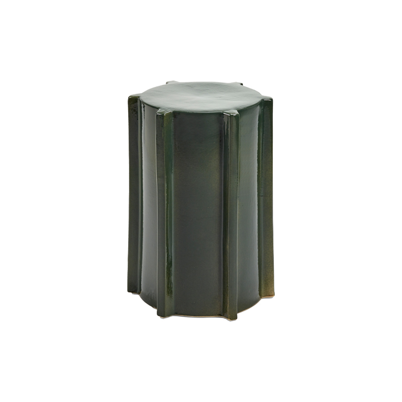 Table d'appoint guéridon PAWN GEOMETRIQUE Vert foncé SERAX