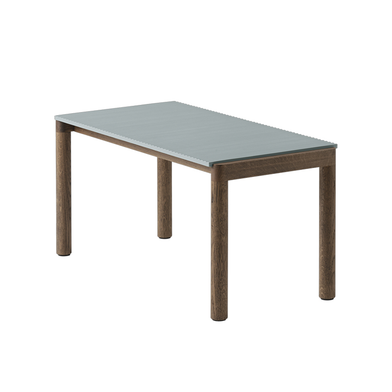 Table basse COUPLE 40x84 Bleu clair / Chêne huilé foncé MUUTO