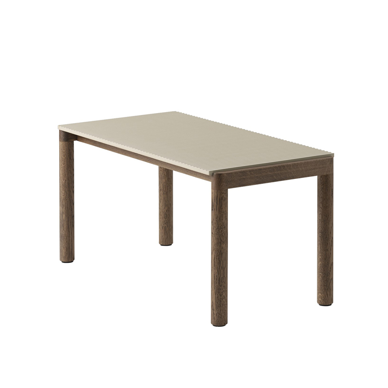 Table basse COUPLE 40x84 Sable / Chêne huilé foncé MUUTO