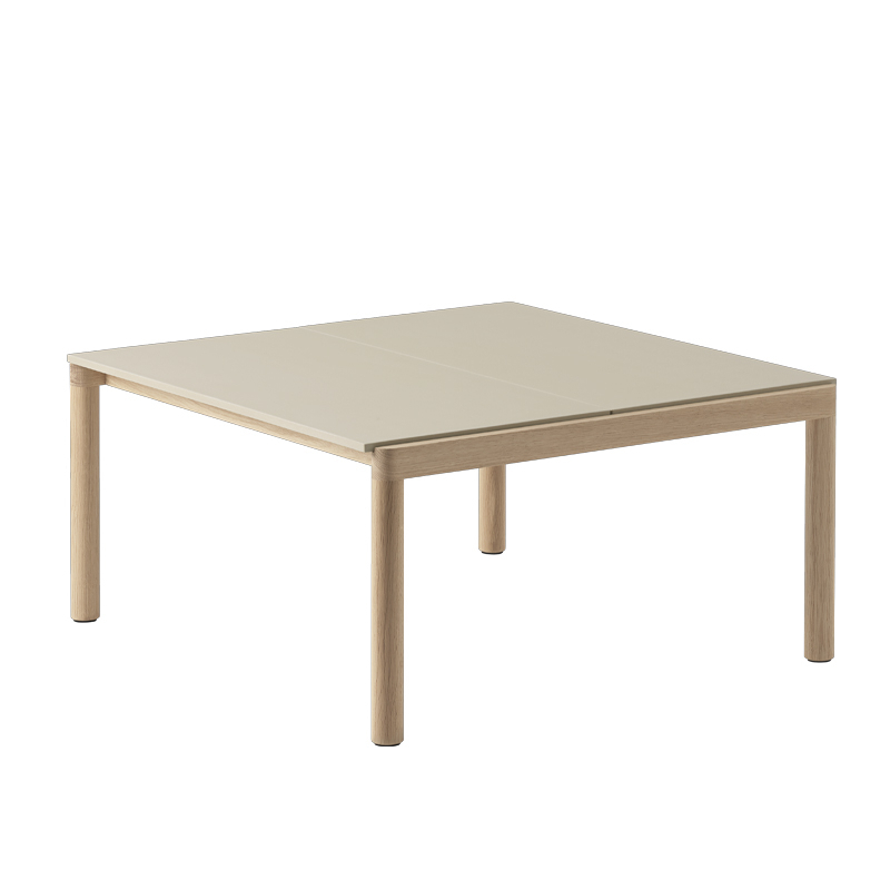 Table basse COUPLE 80x84 Sable / Chêne MUUTO