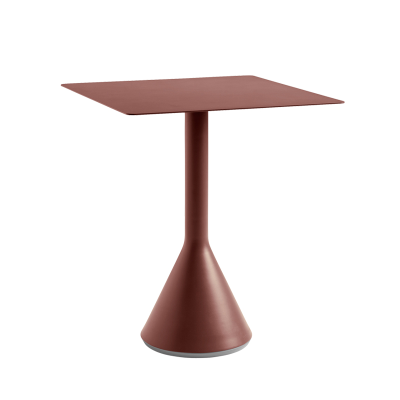 Table extérieur PALISSADE CONE 65x65 Rouge fer HAY